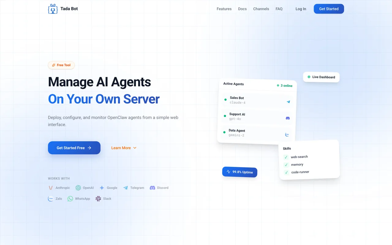 Truy Cập Tada Bot